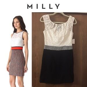 Milly Francesca Combo Sheath Dress